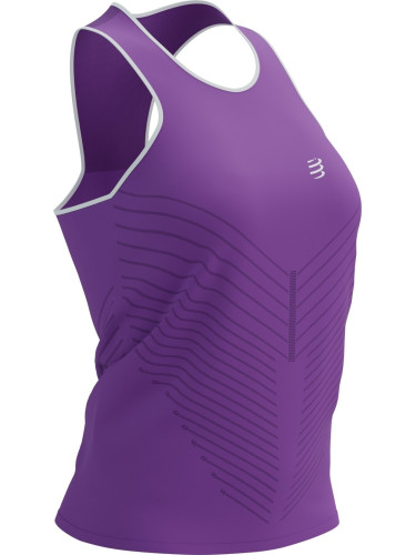 Compressport Performance Singlet W Royal Lilac/White L Спортни топове без ръкави за бягане