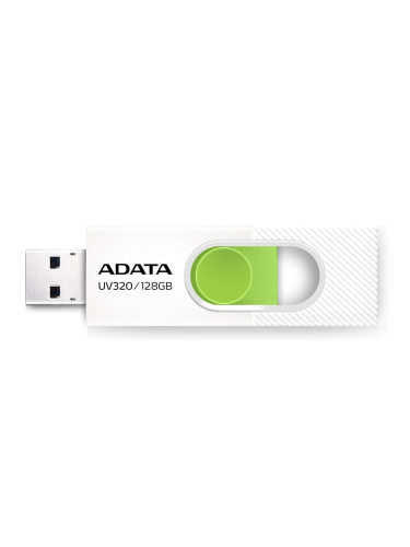 Памет 128GB USB Flash Drive, A-Data UV320 (AUV320-128G-RWHGN), USB 3.2, бяла