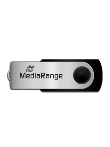 Памет 8GB USB Flash Drive, MediaRange MR908, USB 2.0, черно-сива