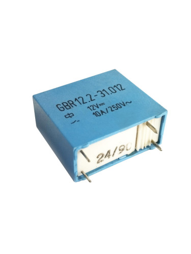 Електромагнитно реле GBR12.2-31.012, бобина 12VDC, 10A, 250VAC, SPST, NO