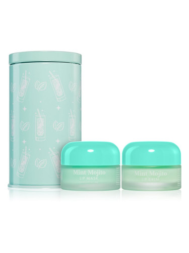 Barry M Lip Care Duo подаръчен комплект за устни с аромат Mint Mojito 2x14 гр.