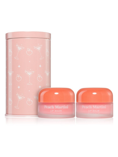 Barry M Lip Care Duo подаръчен комплект за устни с аромат Peach Martini
