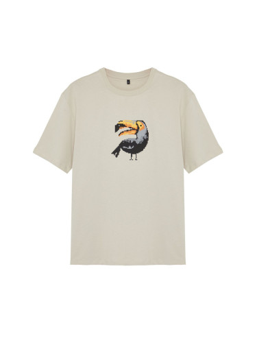 Trendyol Stone Men's Relaxed/Comfortable Cut More Sustainable Animal Print 100% Organic Cotton T-shirt