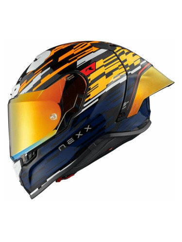 Nexx X.R3R Glitch Racer Orange/Blue L Каска