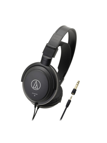 Слушалки Audio-Technica ATH-AVC200, 40мм говорители, 3.5мм позлатен жак, 3м кабел, черни