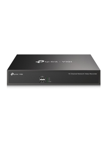 IP видеорекордер TP-Link VIGI NVR1016H, 16 канала, H.265+/H.265/H.264+/H.264, 1x SATA III (до 10TB), 2x USB 2.0, 1x LAN 10/100Mbps, 1x HDMI, 1x VGA