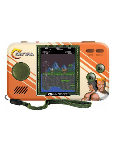 Мини конзола Contra 2in1 Pocket Player (Premium Edition), 2.80" екран, преносима, Contra и Super Contra вградени игри, оранжева