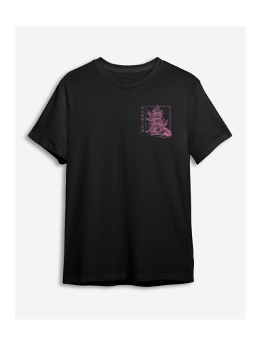 Trendyol Black Far East Printed Regular/Normal Cut T-shirt