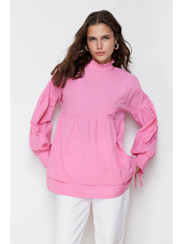 Trendyol Pink Comfort Fit Woven Tunic