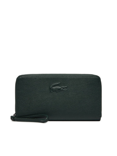 Lacoste Голям дамски портфейл Large City Court leather Billfold NF4508IE Зелен