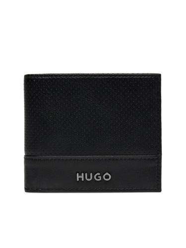Hugo Голям мъжки портфейл 50517392 Черен