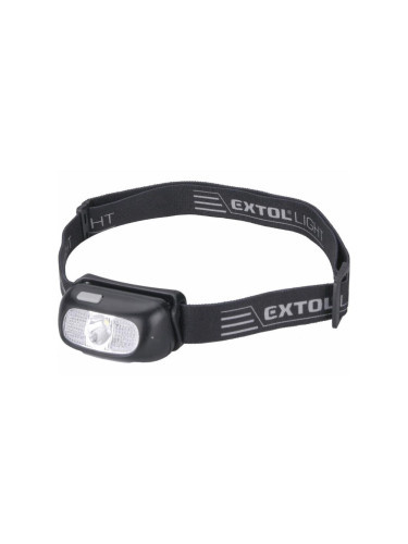 Extol - LED акумулаторен челник LED/5W/1000 mAh/3,7V IPX5 черен