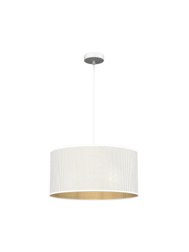 Пендел LOFT SHADE 1xE27/60W/230V Ø 40 см бял/златист