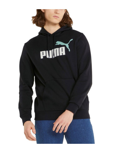 PUMA Essentials+ Two-Tone Big Logo Hoodie Black