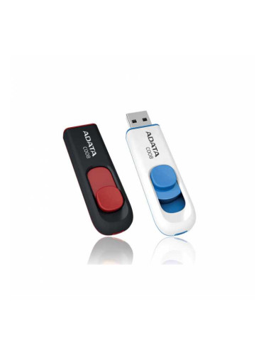 Памет 32GB USB Flash Drive, A-Data DashDrive C008, USB 2.0 черна/бяла