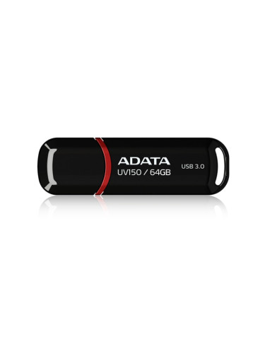 Памет 64GB USB Flash Drive, А-Data UV150, USB 3.0, черна