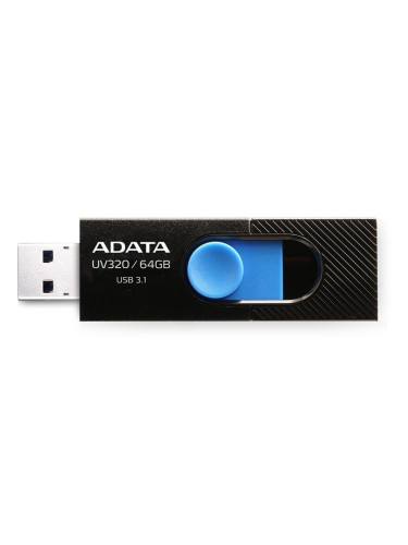 Памет 64GB USB Flash Drive, A-Data UV320, USB 3.1, черна