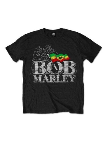 Bob Marley Риза Distressed Logo Unisex Black M