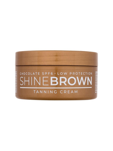 Byrokko Shine Brown Chocolate Tanning Cream SPF6 Слънцезащитна козметика за тяло за жени 200 ml
