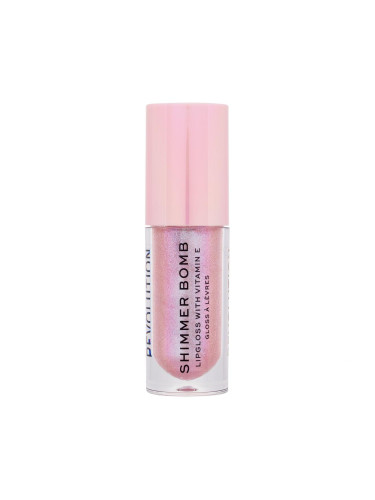 Makeup Revolution London Shimmer Bomb Блясък за устни за жени 4,5 ml Нюанс Sparkle Pink