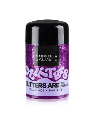Gabriella Salvete Glitters Are The Answer брокат за лице и тяло цвят Violet 10 мл.