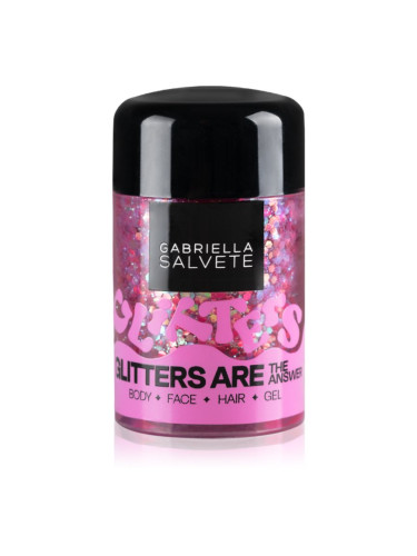 Gabriella Salvete Glitters Are The Answer брокат за лице и тяло цвят Pink 10 мл.