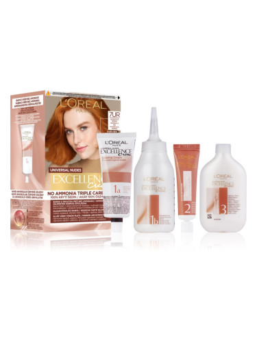 L’Oréal Paris Excellence Universal Nudes перманентната боя за коса цвят 7UR Universal Copper 1 бр.