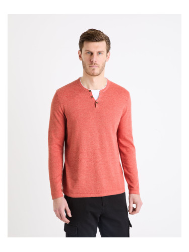 Orange men's sweater Celio Gelano