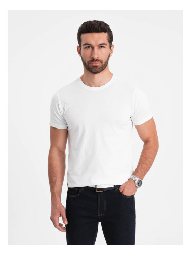 Ombre Men's BASIC classic cotton T-shirt - white