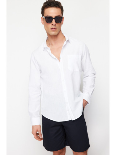 Trendyol White Regular Fit 100% Cotton Shirt