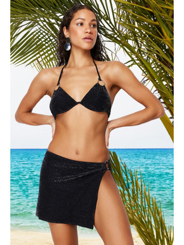 Trendyol Black Mini Knitted Pareo with Accessories