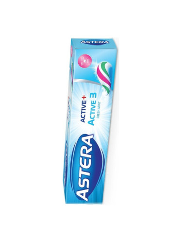ASTERA ACTIVE 3 Трицветна паста за зъби освежаваща мента 50
