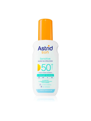 Astrid Sun Sensitive слънцезащитно мляко в спрей SPF 50+ с висока UV защита 150 мл.