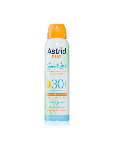 Astrid Sun Coconut Love невидим спрей за тен SPF 30 с висока UV защита 150 мл.