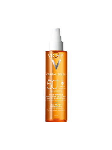 Vichy Capital Soleil Cell Protect Защитно масло за лице, тяло и краищата на косата SPF50+ 200 ml