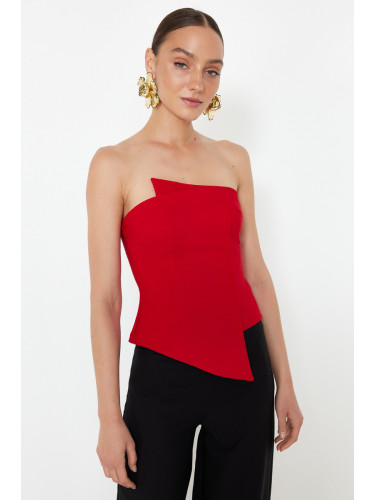 Trendyol Red Body-Sitting Woven Bustier