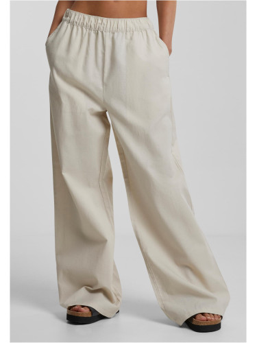 Women's wide-leg trousers - cream