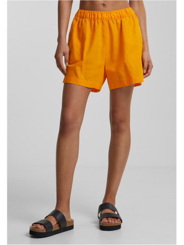 Women's mango canvas shorts