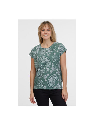 Green women's patterned T-shirt SAM 73 Margarita