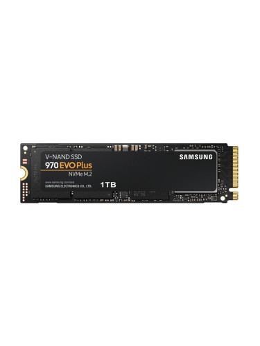 Памет SSD 1TB Samsung 970 EVO Plus, NVMe, M.2 (2280), скорост на четене 3500 MB/s, скорост на запис 3300 MB/s