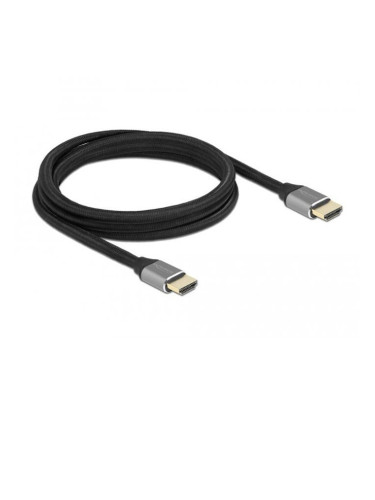 Кабел Delock 83996, от HDMI 2.1(м) към HDMI 2.1(м), 2m, сив