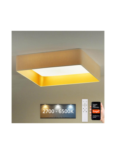 Brilagi-LED Димируема лампа VELVET SQUARE LED/36W/230V Wi-Fi Tuya  + д.у. кремав