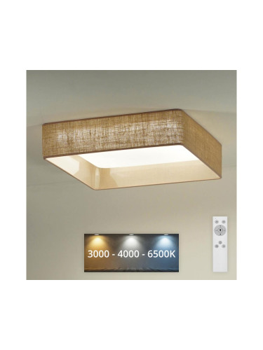 Brilagi - LED Димируема лампа VELVET SQUARE LED/24W/230V + д.у. кафяв