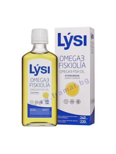 ЛИЗИ ОМЕГА 3 РИБЕНО МАСЛО С ВКУС НА ЛИМОН 240 мл