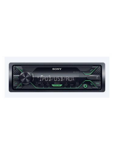 Аудио система за кола Sony DSX-A212UI, 4x 55W, AUX, USB, вграден тунер за AM/FM радио, зелена подсветка