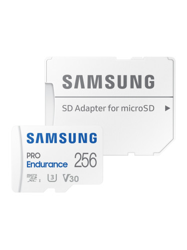 Карта памет 256GB microSDHC с адаптер, Samsung MB-MJ256KA/EU, Class 10 U-3, скорост на четене до 100MB/s, скорост на запис до 40MB/s