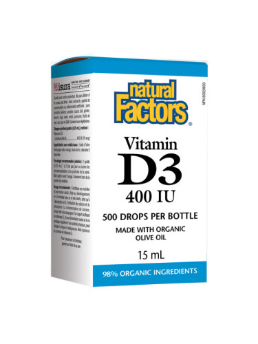 NF VITAMIN D3 400 IU Витамин Д3 10 мкг Капки за деца 15 мл