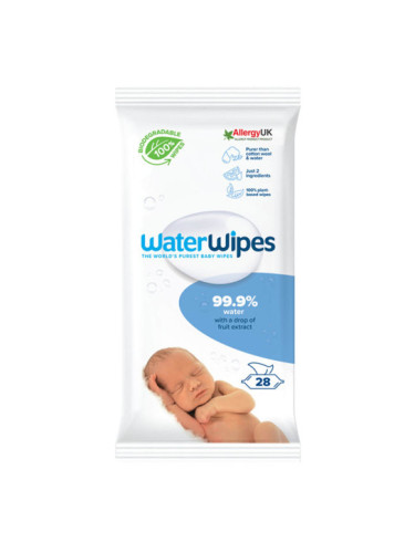 WATER WIPES ON THE GO Влажни кърпи /малък пакет/ 28 бр.