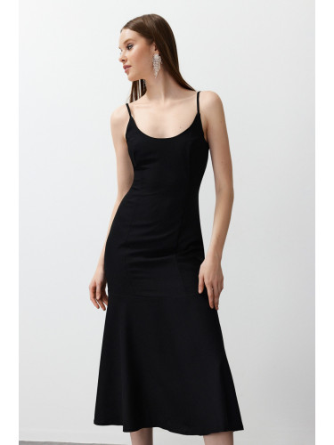 Trendyol Black Fitted Strap Woven Dress