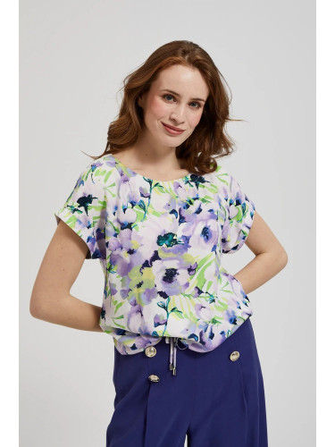 Women's patterned blouse MOODO - light purple